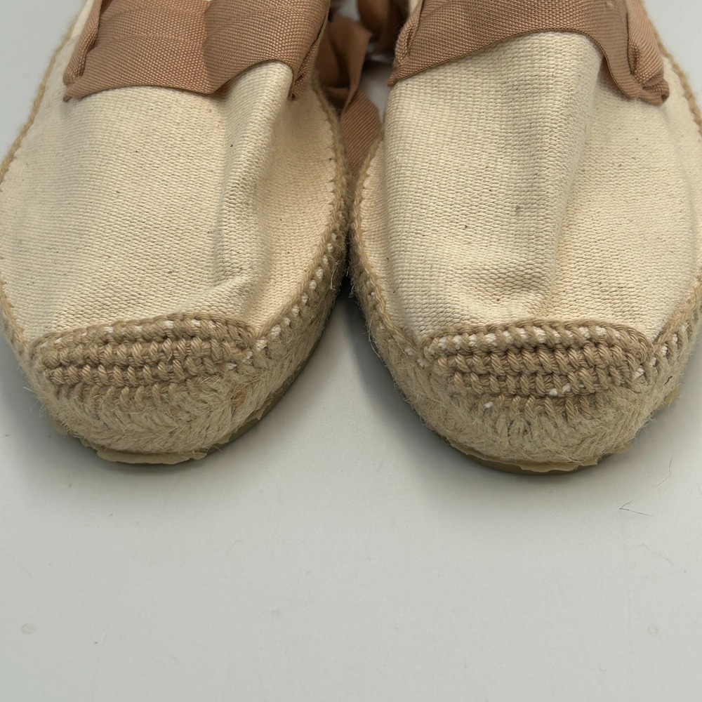 Diegos® Handmade Spanish Espadrilles Catalina White Wedge Lace up Shoes Size 38 - Picture 8 of 12
